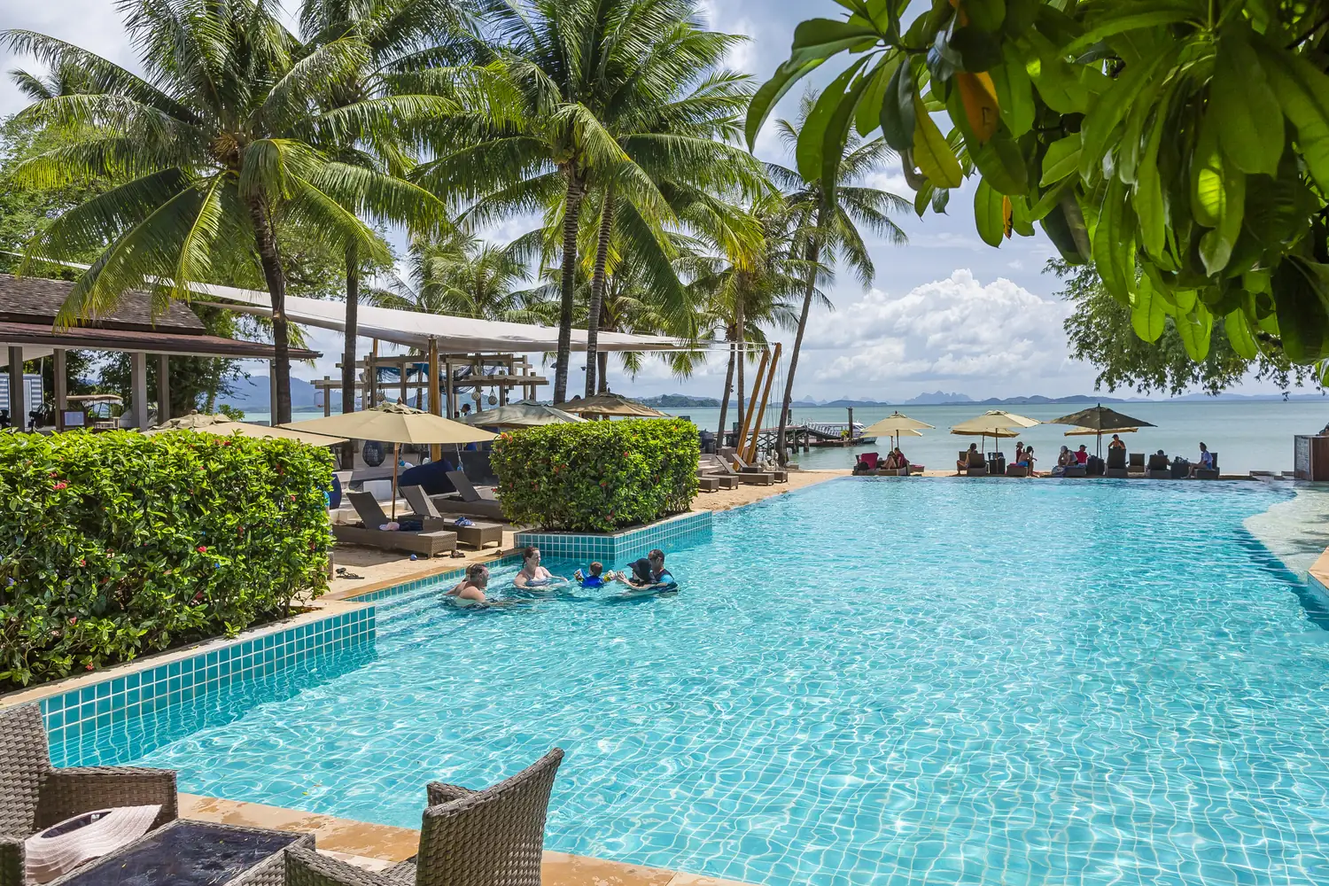 Beachfront swimming pool