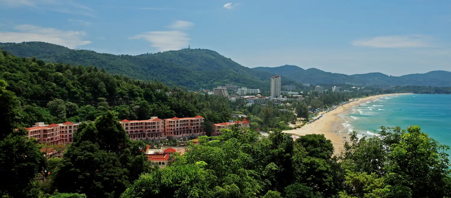 Resort exterior above the beach