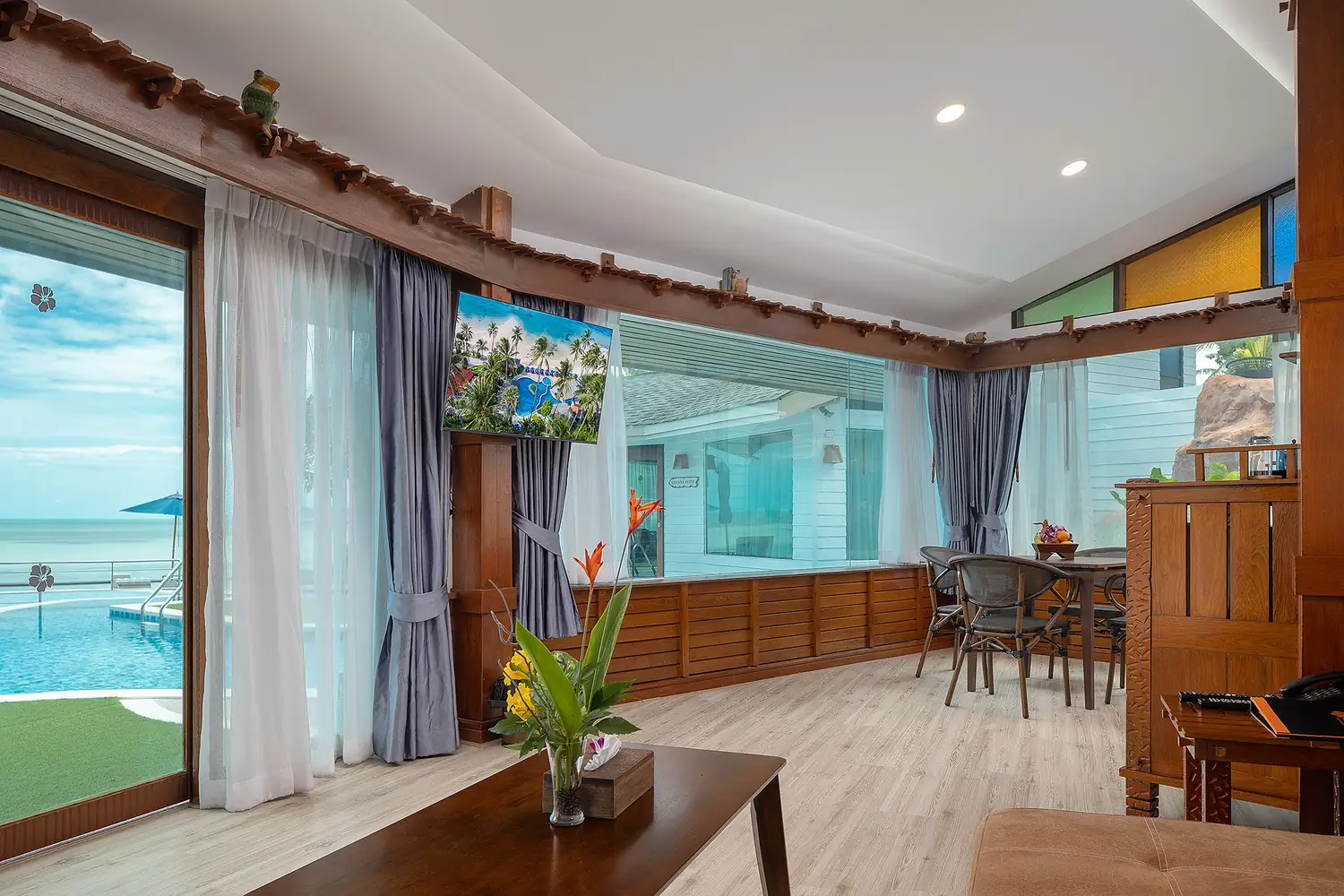 Ocean-view pool access villa
