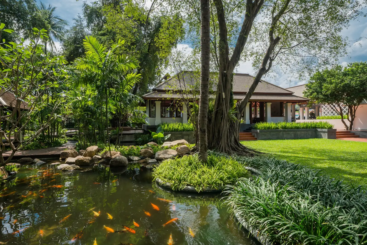 Tropical resort gardens