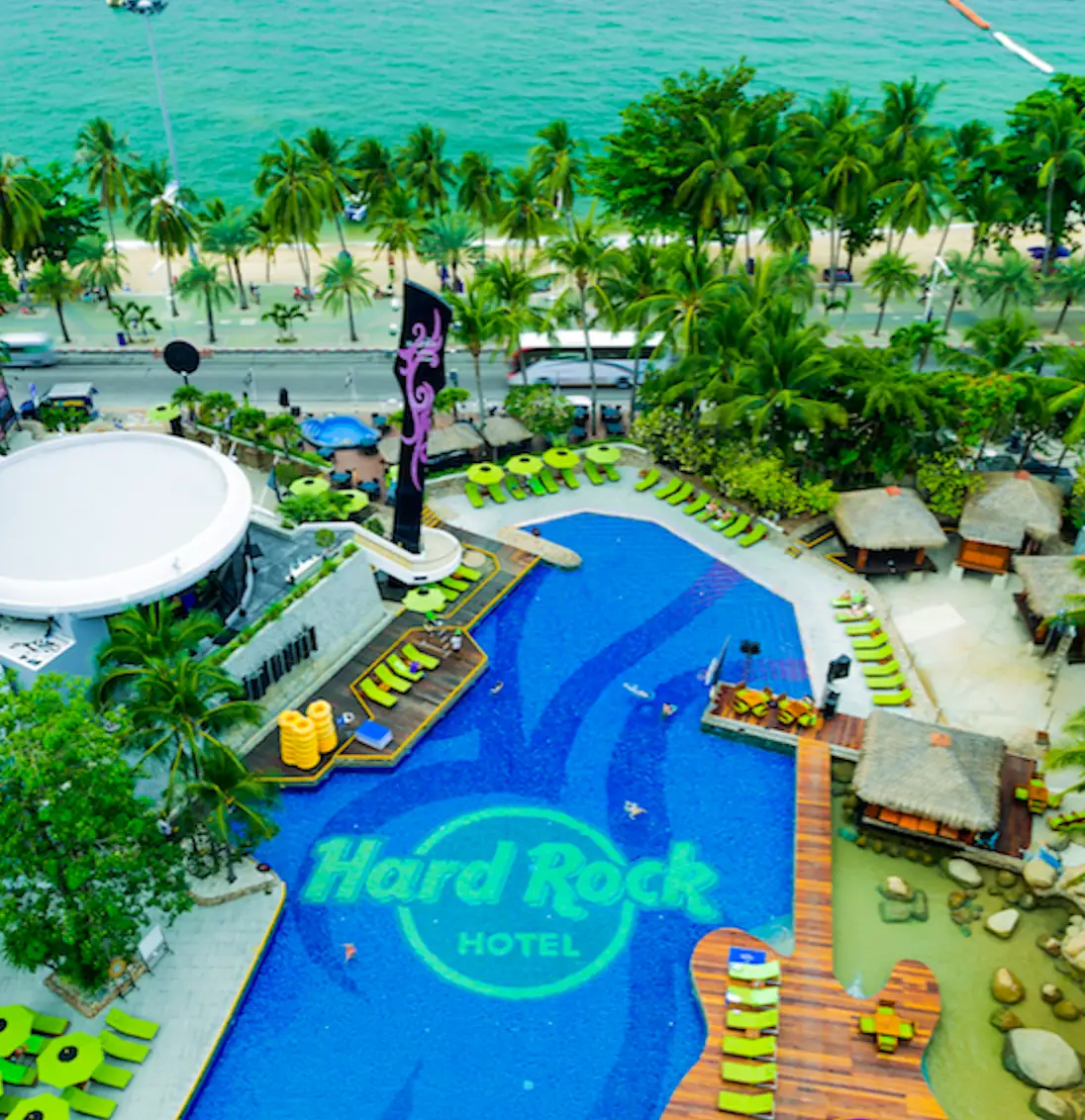 Swimming pool and cabanas
