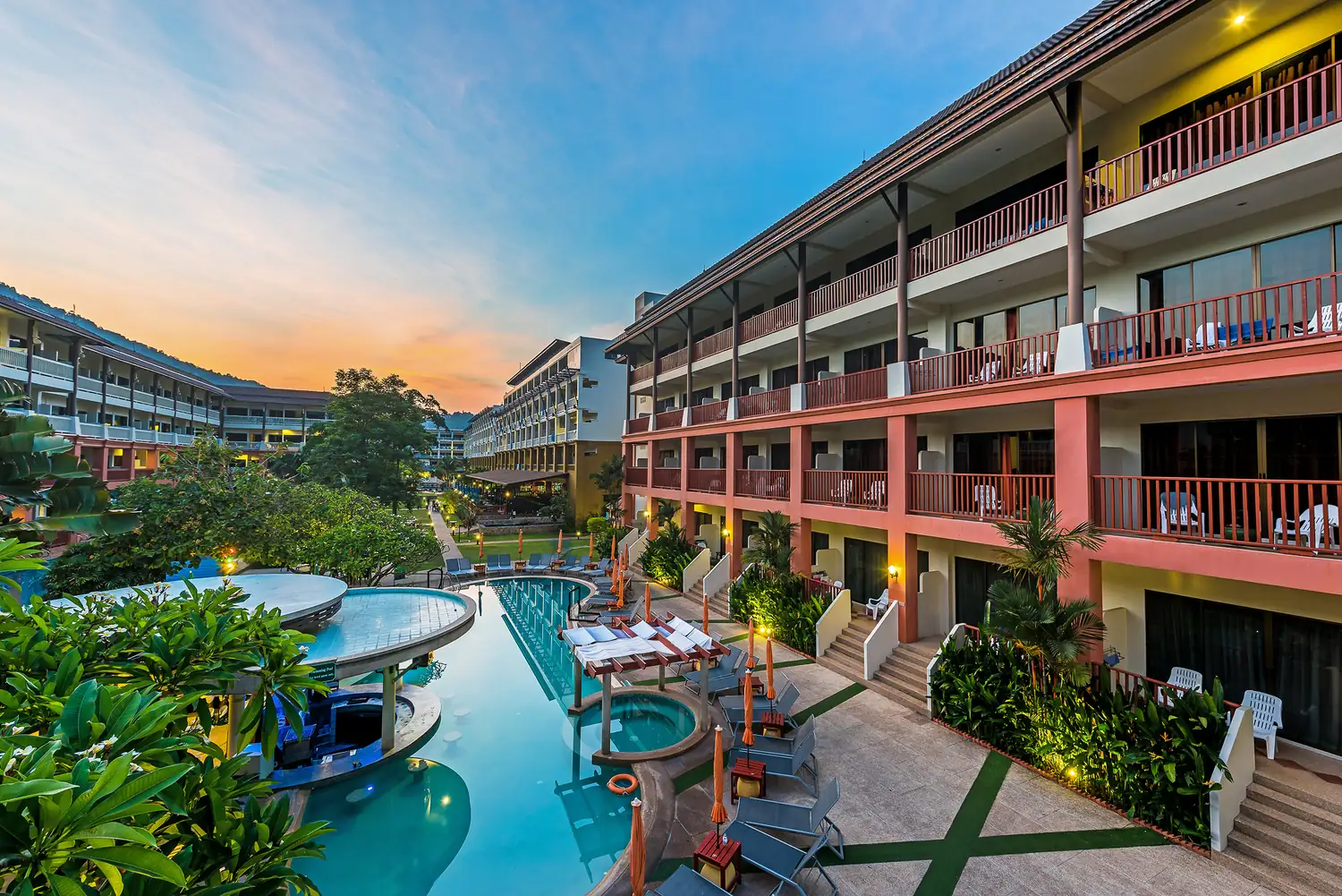 Pool courtyard at Kata Sea Breeze Resort