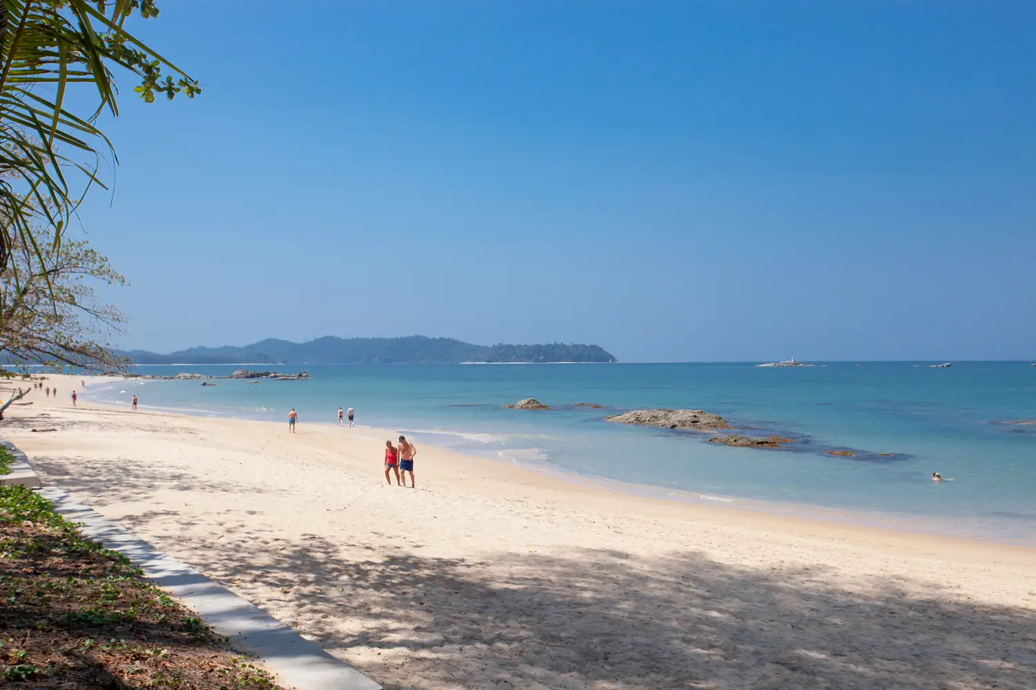 Beach in front of the resort