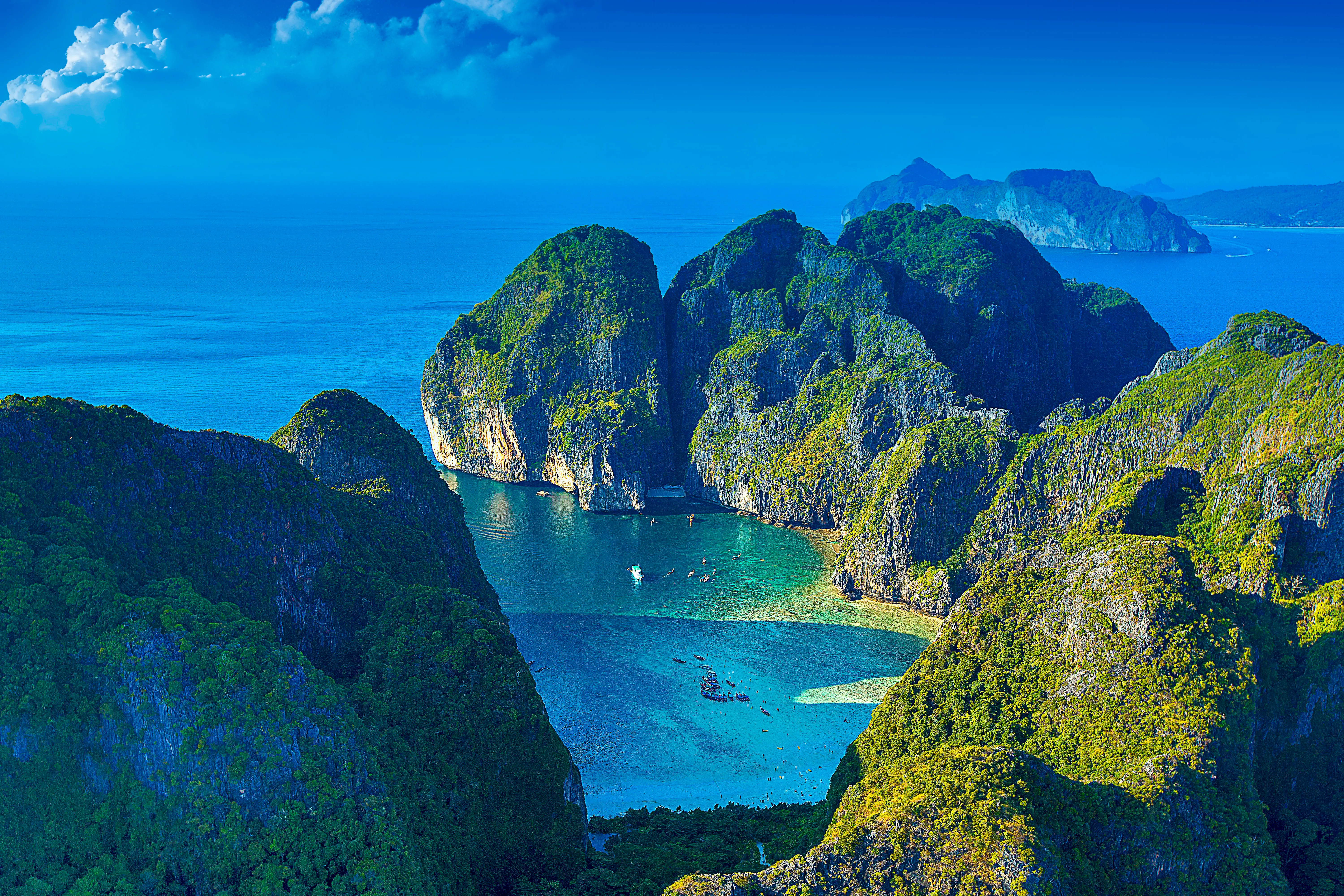 Maya Bay from above