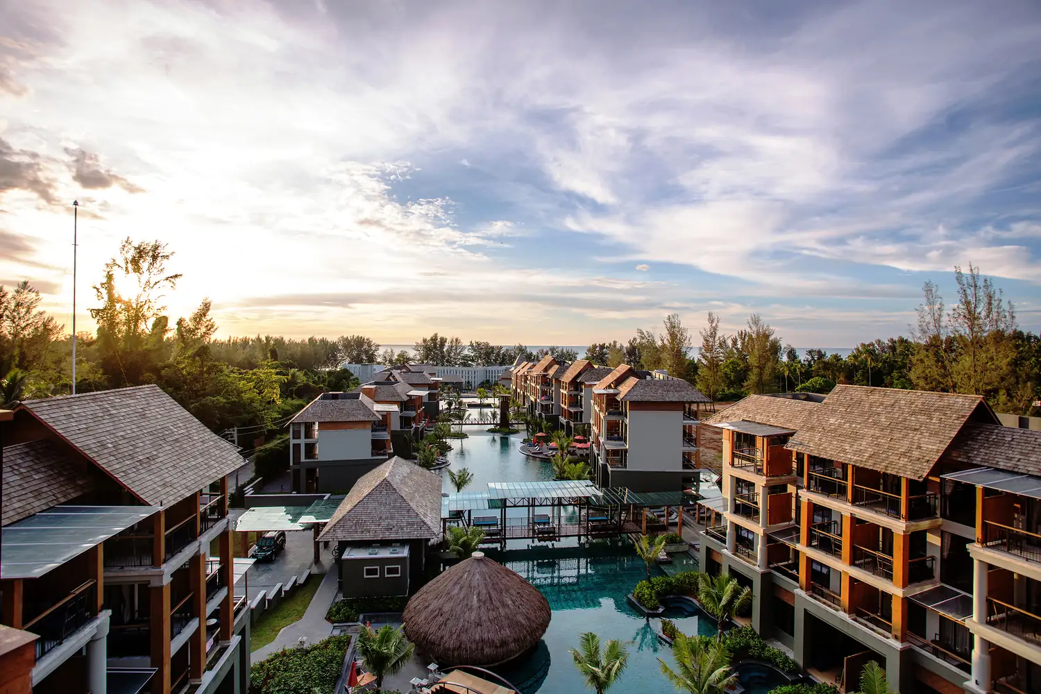 Resort overview from the gardens