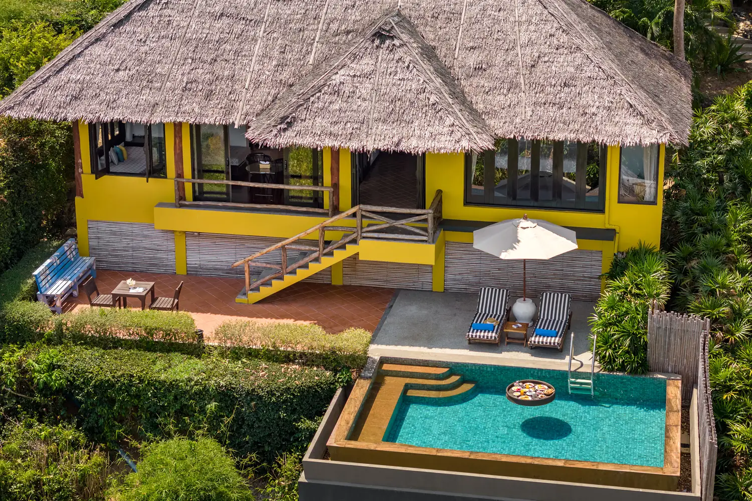 Hillside pool villa