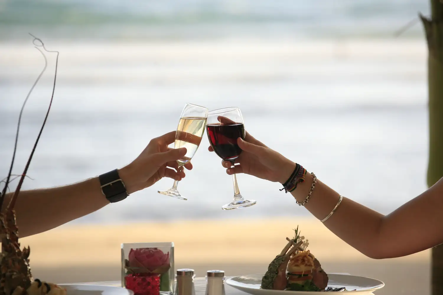 Dinner by the sea