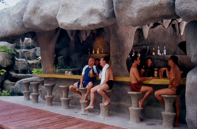 Rock cave bar