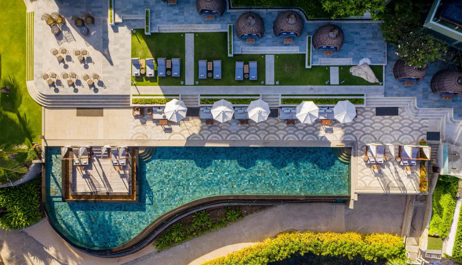 Main pool and cabanas